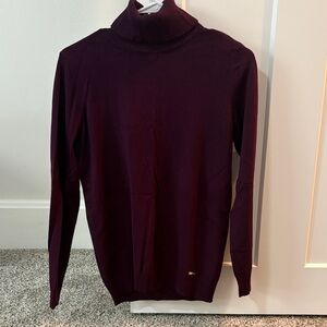 Calvin Klein Deep Burgundy Turtleneck Sweater